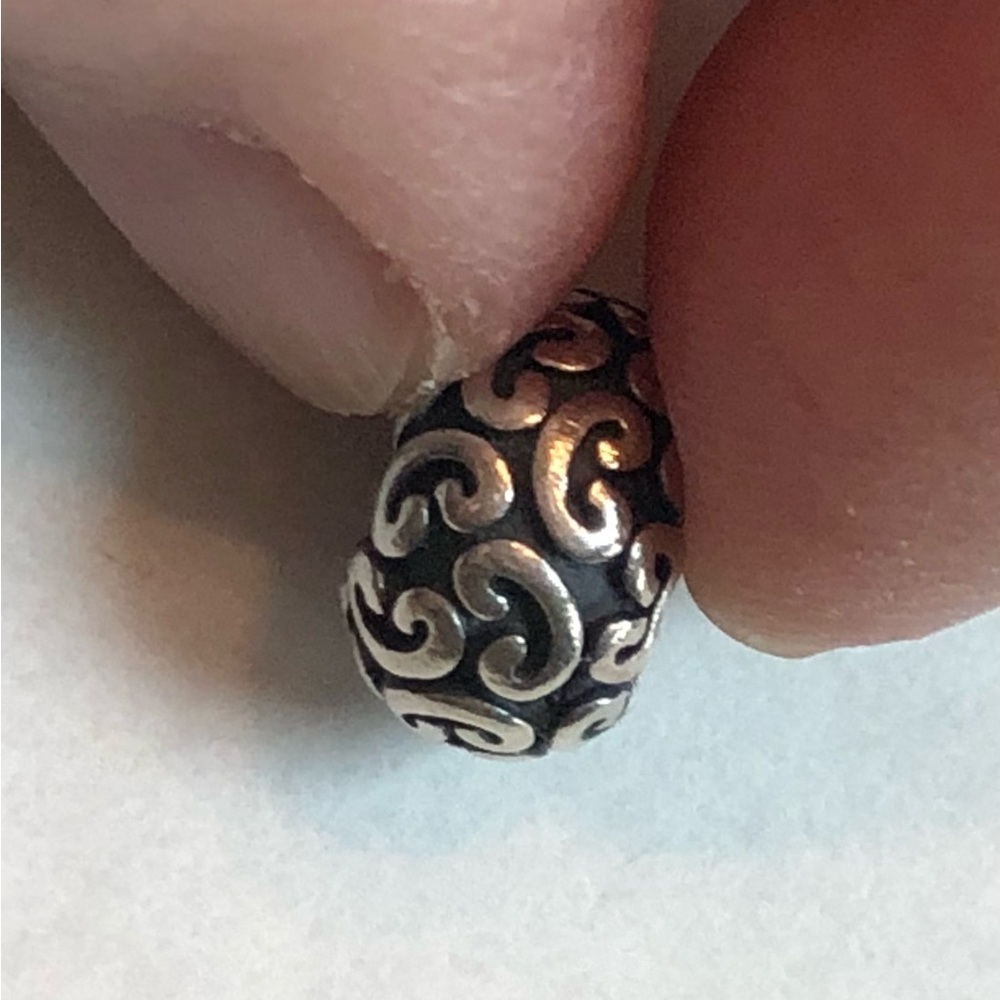 Authentic Pandora Retired Sterling Silver Swirl Spacer Charm - Picture 2 of 3
